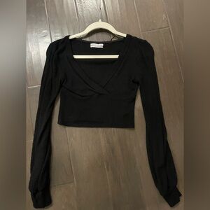 Urban Outfitters Black Knit Cropped Sweater